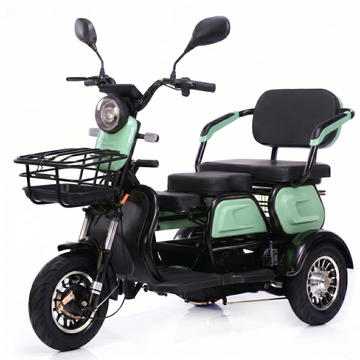 Tricicletă Electrică 3 scaune reglabile (1-3 locuri), Fără Permis, 1000W 60V20AH - Agrement - ROȘIE