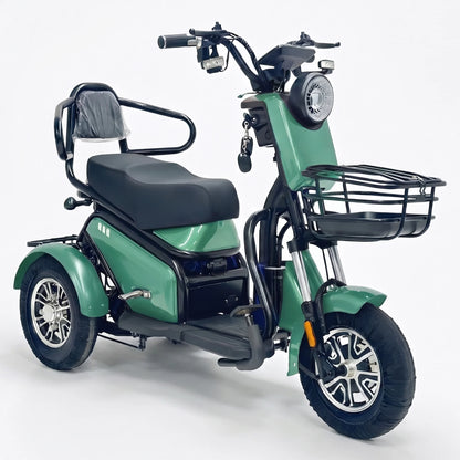 Tricicletă Electrică cu Șa Dublă, Fără Permis, 650W 60V20AH - Agrement - Roșie