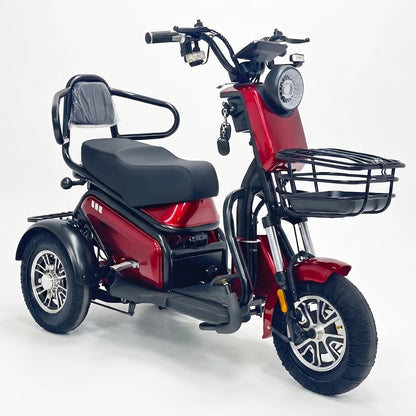 Tricicletă Electrică cu Șa Dublă, Fără Permis, 650W 60V20AH - Agrement - Verde
