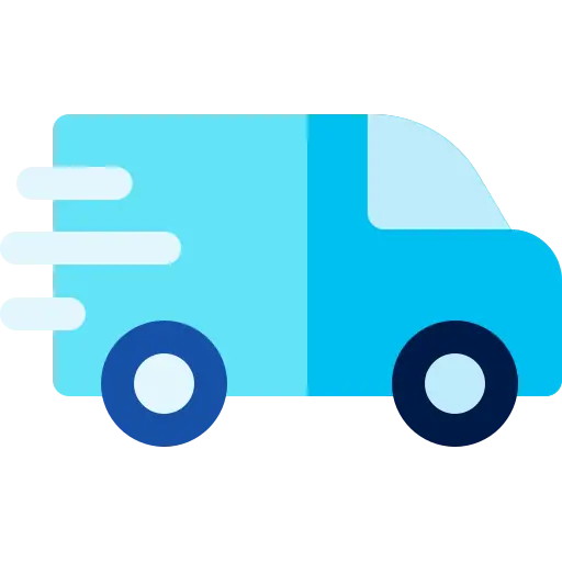 Iconiță reprezentând serviciul de livrare rapidă și sigură la domiciliu pentru triciclete electrice.