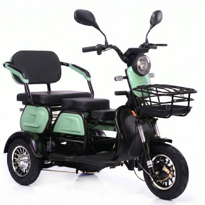 Tricicletă electrică 1000W, culoare verde, ideală pentru agrement și plimbări.