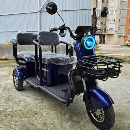 Tricicletă Electrică LONG 2 Banchete Mari Rabatabile, 1200W, 60V32AH - Agrement