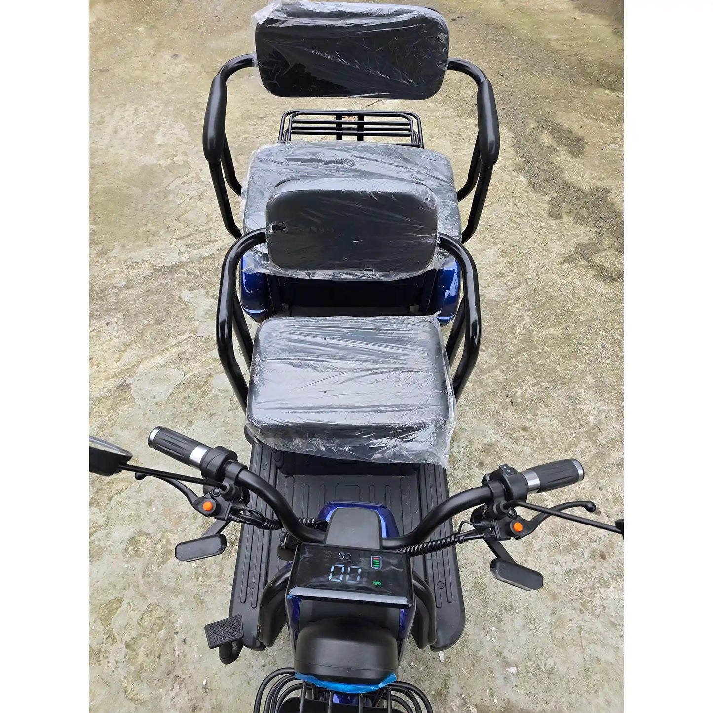 Tricicletă Electrică LONG 2 Banchete Mari Rabatabile, 1200W, 60V32AH - Agrement